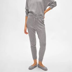 White + Warren Gray Cashmere Jogger Pants